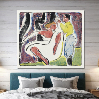 Ballerini Russi 1909 Ernst Ludwig Kirchner elk114 quadro stampato su tela