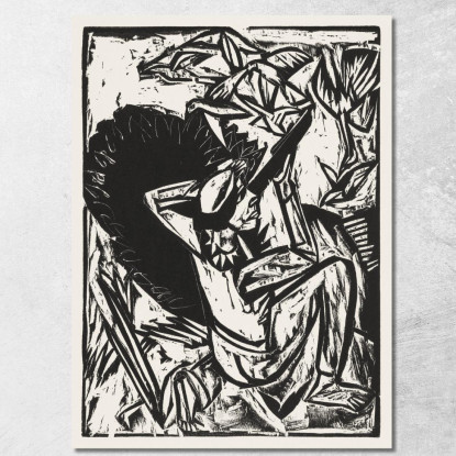 Il Cacciatore Di Gabbiani 1913 Ernst Ludwig Kirchner elk134 quadro stampato su tela