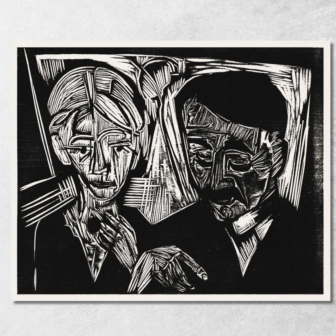 La Coppia Di Sposi Müller 1919 Di The Ernst Ludwig Kirchner elk137 quadro stampato su tela La Coppia Di Sposi Müller 1919 Di The Ernst Ludwig Kirchner elk137 quadro stampato su tela