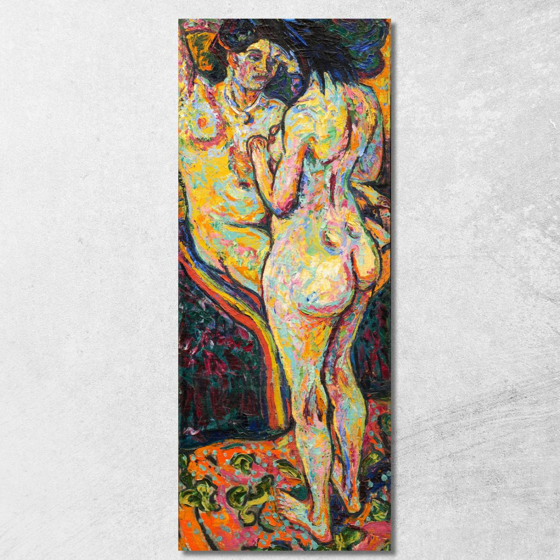 Due Nudi Al Dritto 1907 Ernst Ludwig Kirchner elk149 quadro stampato su tela