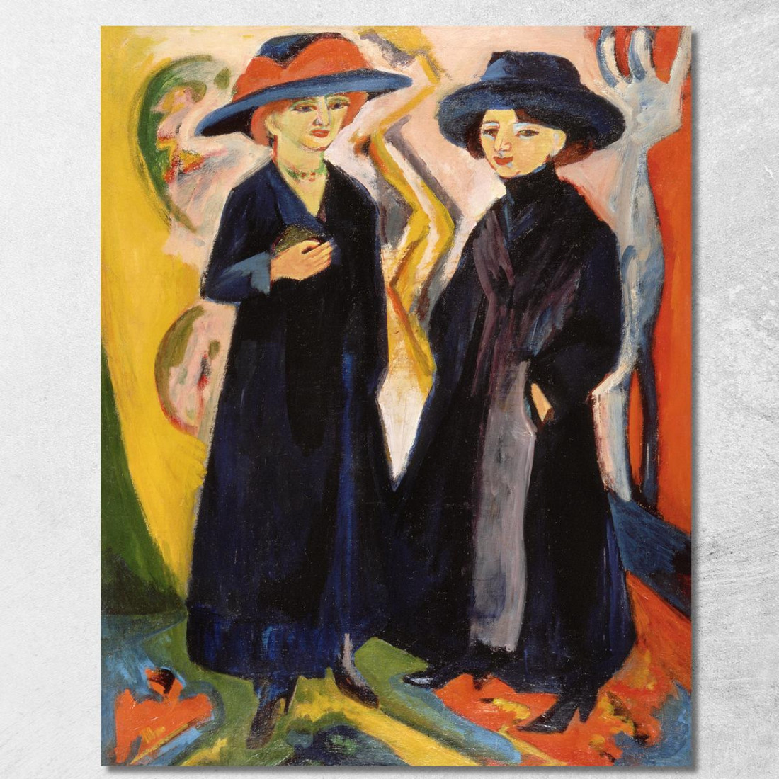 Due Donne 1922 Ernst Ludwig Kirchner elk153 quadro stampato su tela Due Donne 1922 Ernst Ludwig Kirchner elk153 quadro stampato su tela