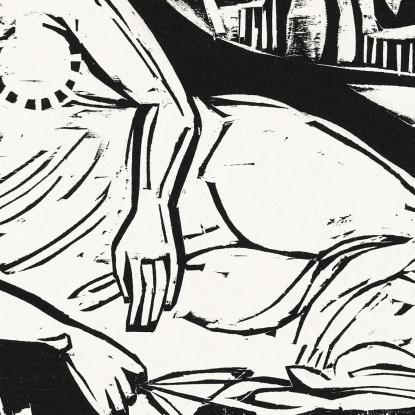 Donna Sdraiata Su Un Divano 1926 Ernst Ludwig Kirchner elk160 quadro stampato su tela