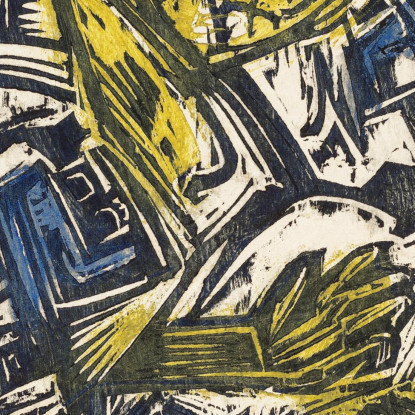 Donna Con Bambino E Gatto Ernst Ludwig Kirchner elk162 quadro stampato su tela