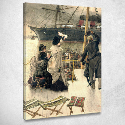 Arrivederci Sul Mersey James Tissot jts31 quadro stampato su tela