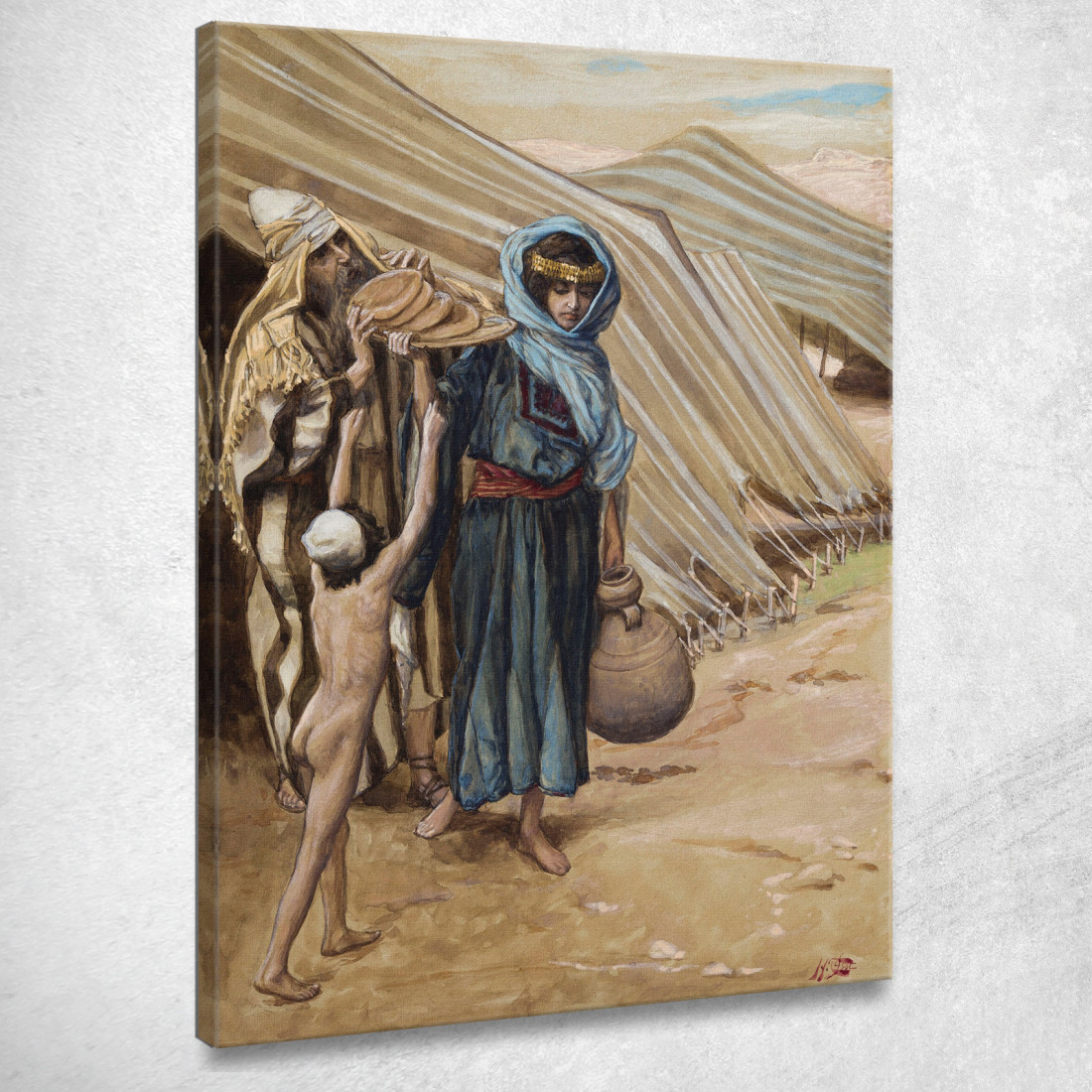 Agar Si Allontana Da Abramo James Tissot jts32 quadro stampato su tela Agar Si Allontana Da Abramo James Tissot jts32 quadro stampato su tela