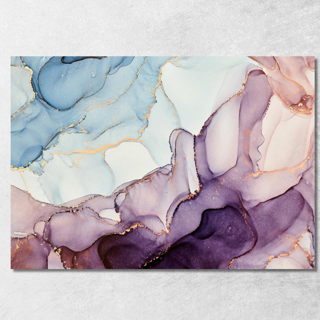 Quadro Astratto Con Tonalità Viola E Blu E Dettagli Luminosi abs20 quadro stampato su tela Quadro Astratto Con Tonalità Viola E Blu E Dettagli Luminosi abs20 quadro stampato su tela