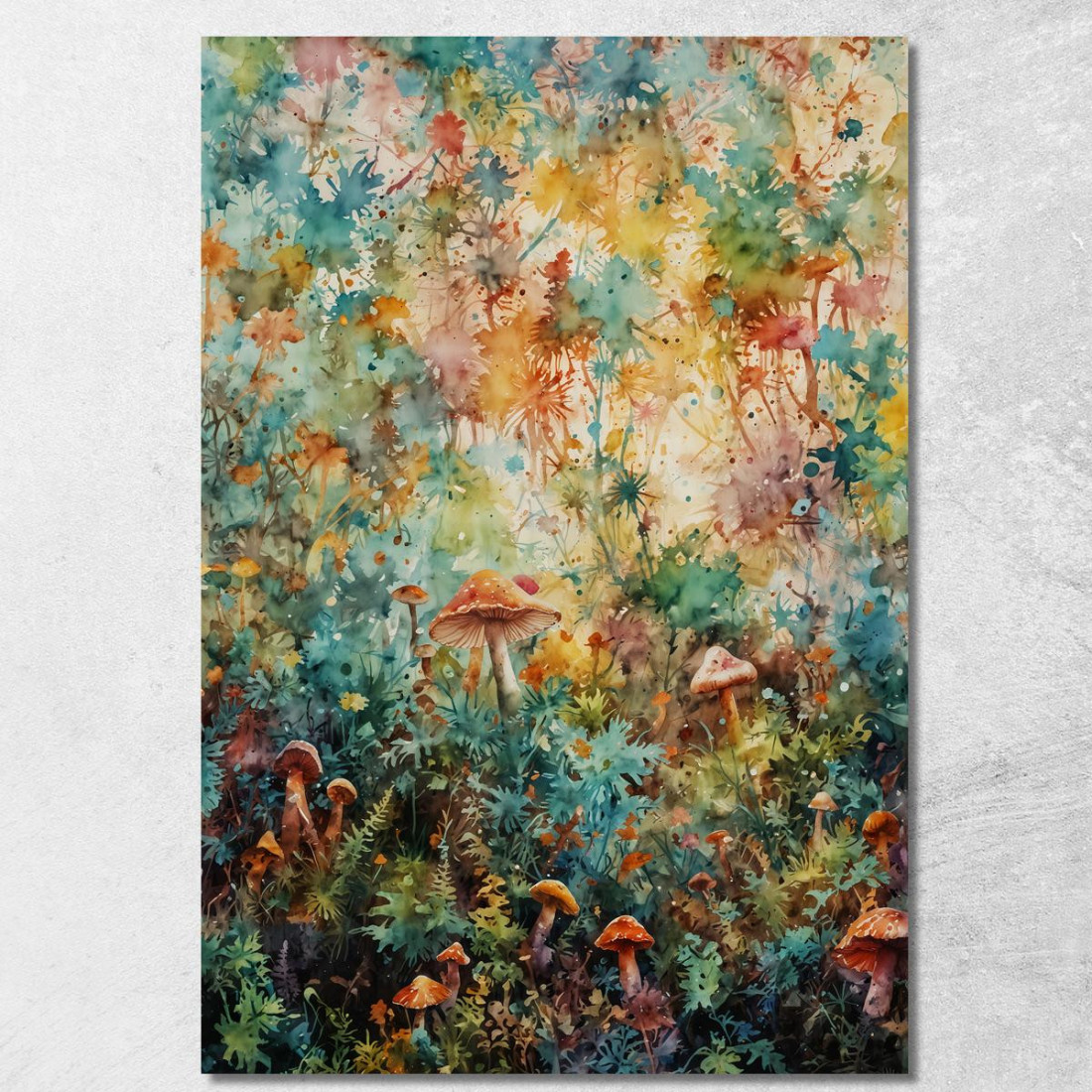 Quadro Astratto Funghi Psichedelici abs37 quadro stampato su tela Quadro Astratto Funghi Psichedelici abs37 quadro stampato su tela