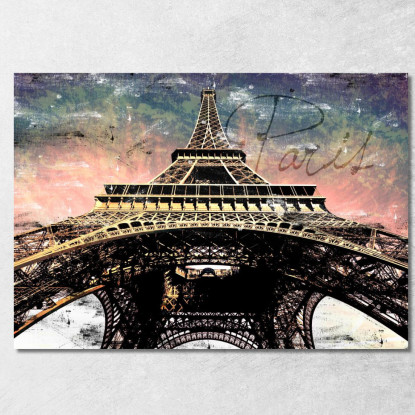 Quadro Astratto Incantevole Parigi abs47 quadro stampato su tela