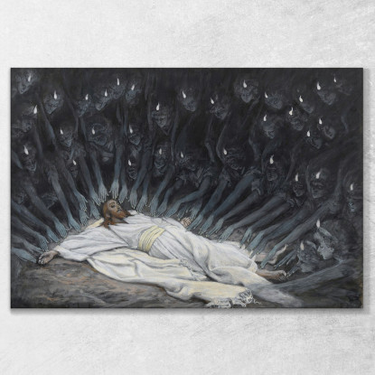Gesù Servito Dagli Angeli James Tissot jts40 quadro stampato su tela