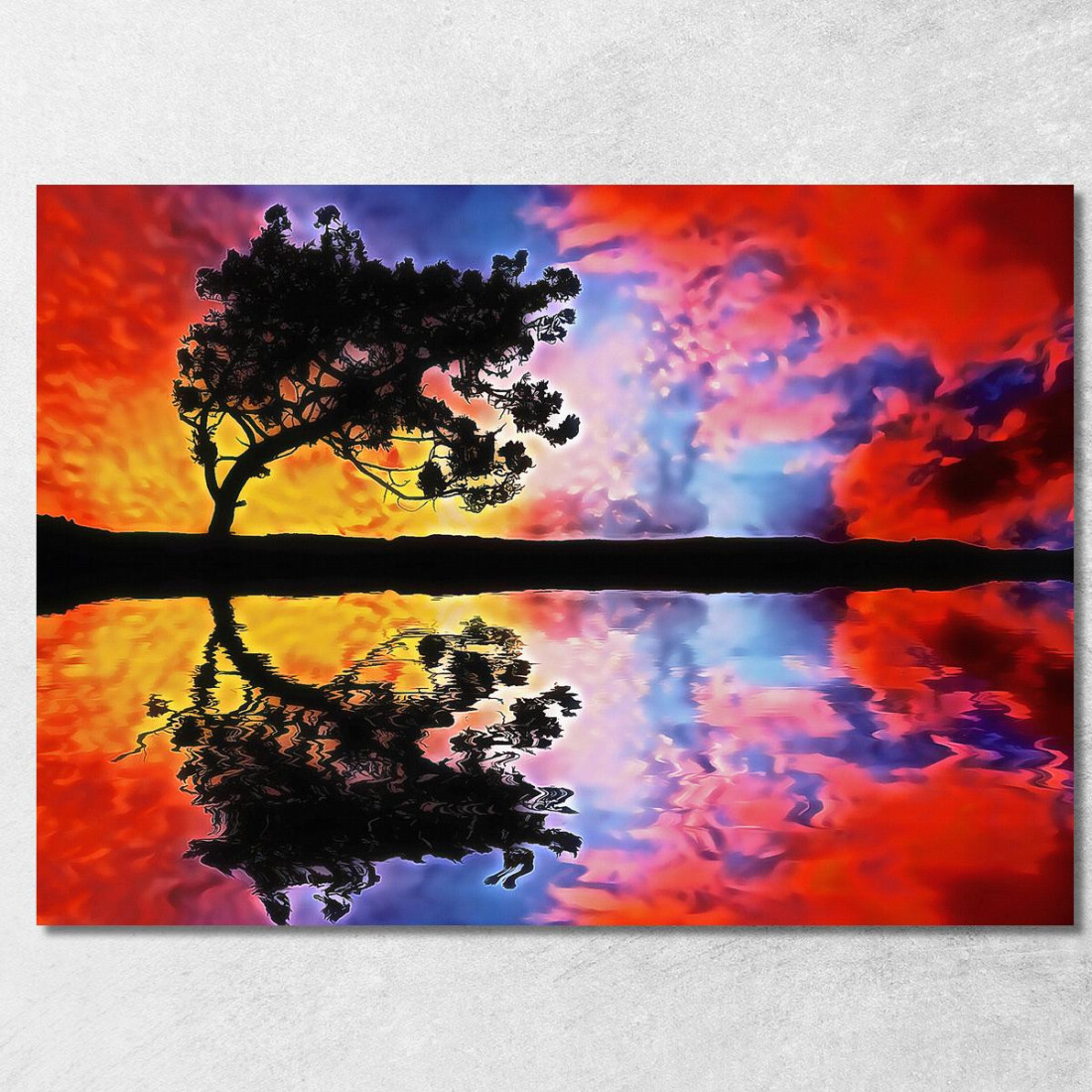 Quadro Astratto Tramonto Sull'Acqua abs74 quadro stampato su tela Quadro Astratto Tramonto Sull'Acqua abs74 quadro stampato su tela