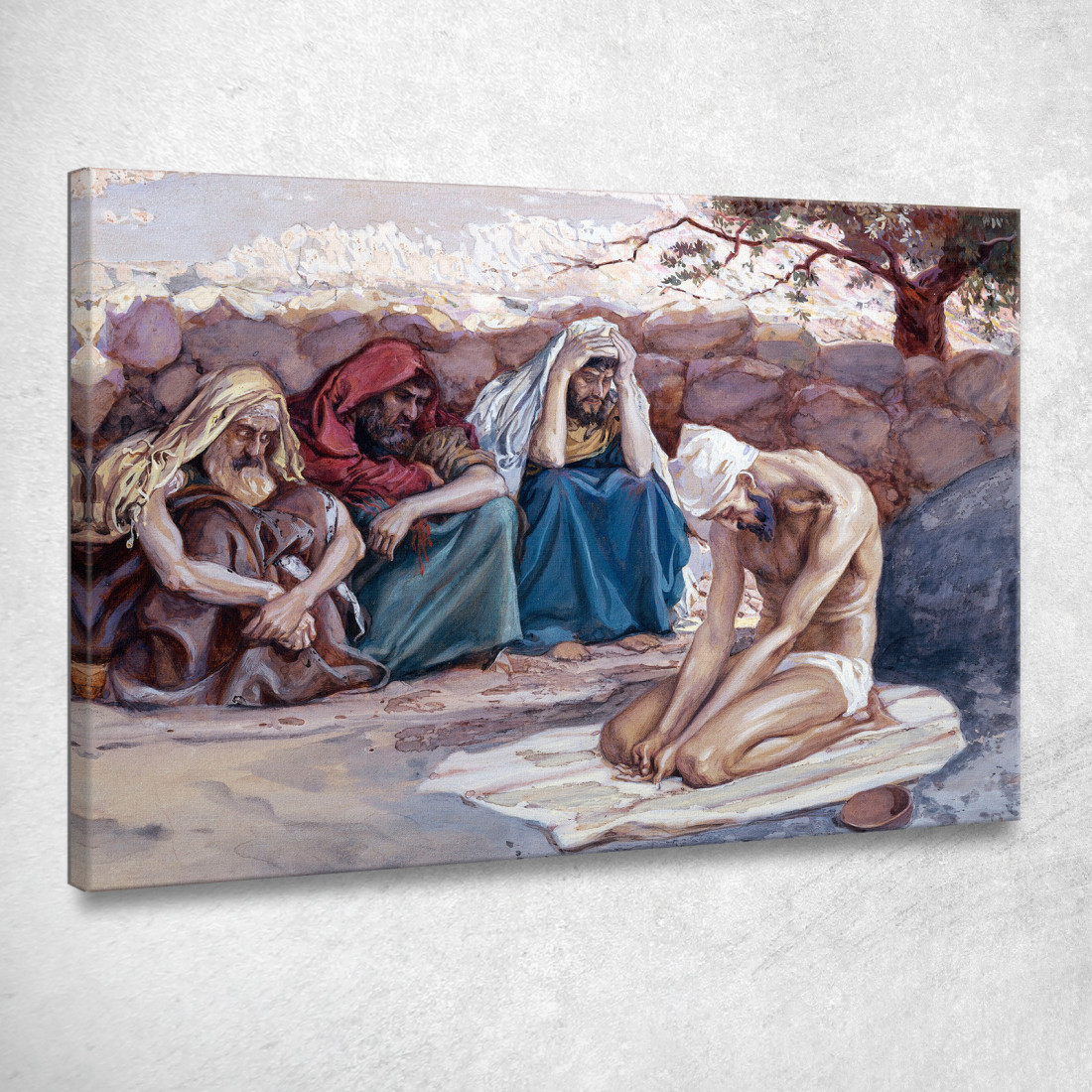Giobbe E I Suoi Tre Amici James Tissot jts45 quadro stampato su tela Giobbe E I Suoi Tre Amici James Tissot jts45 quadro stampato su tela