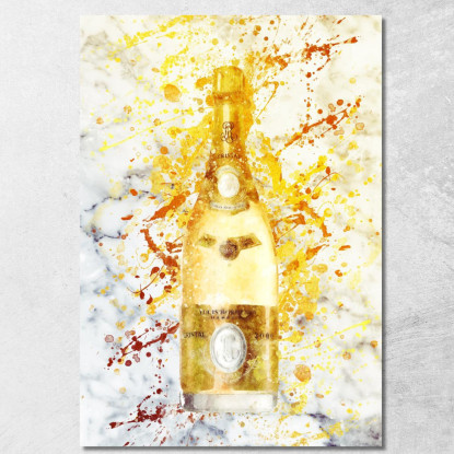 Quadro Moderno Champagne Astratto Cristal Oro E Marmo chm3 quadro stampato su tela