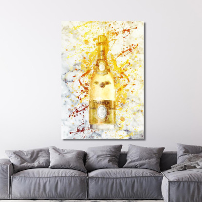 Quadro Moderno Champagne Astratto Cristal Oro E Marmo chm3 quadro stampato su tela