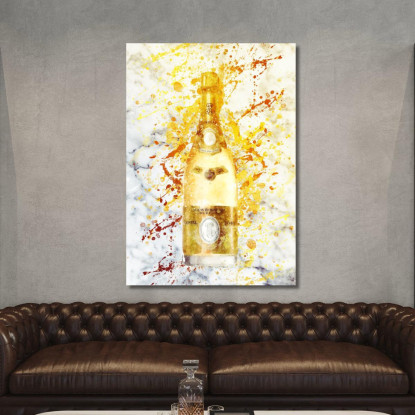 Quadro Moderno Champagne Astratto Cristal Oro E Marmo chm3 quadro stampato su tela