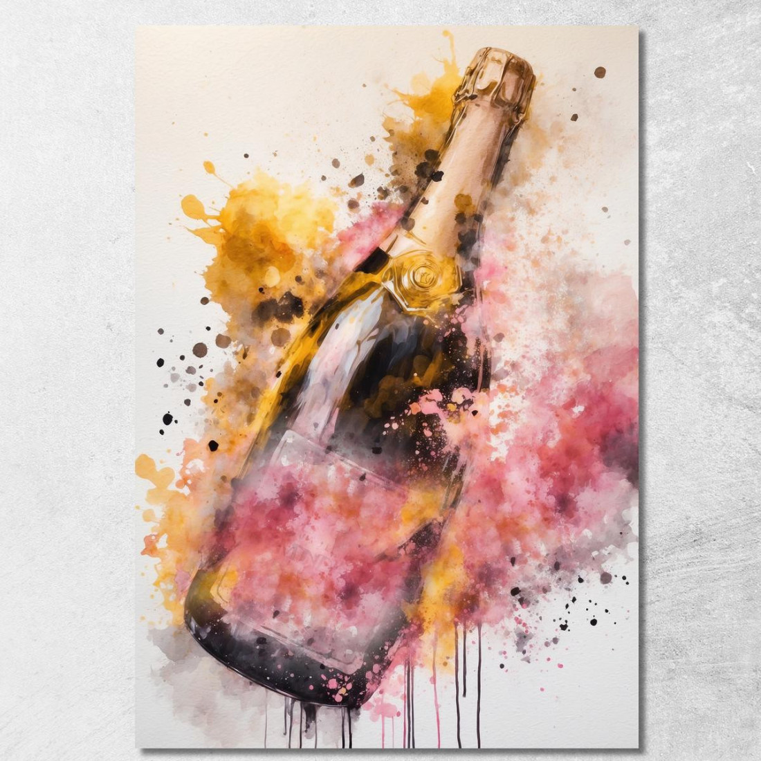 Quadro Moderno Champagne Astratto Giallo E Rosa Eleganza Esplosiva chm10 quadro stampato su tela Quadro Moderno Champagne Astratto Giallo E Rosa Eleganza Esplosiva chm10 quadro stampato su tela