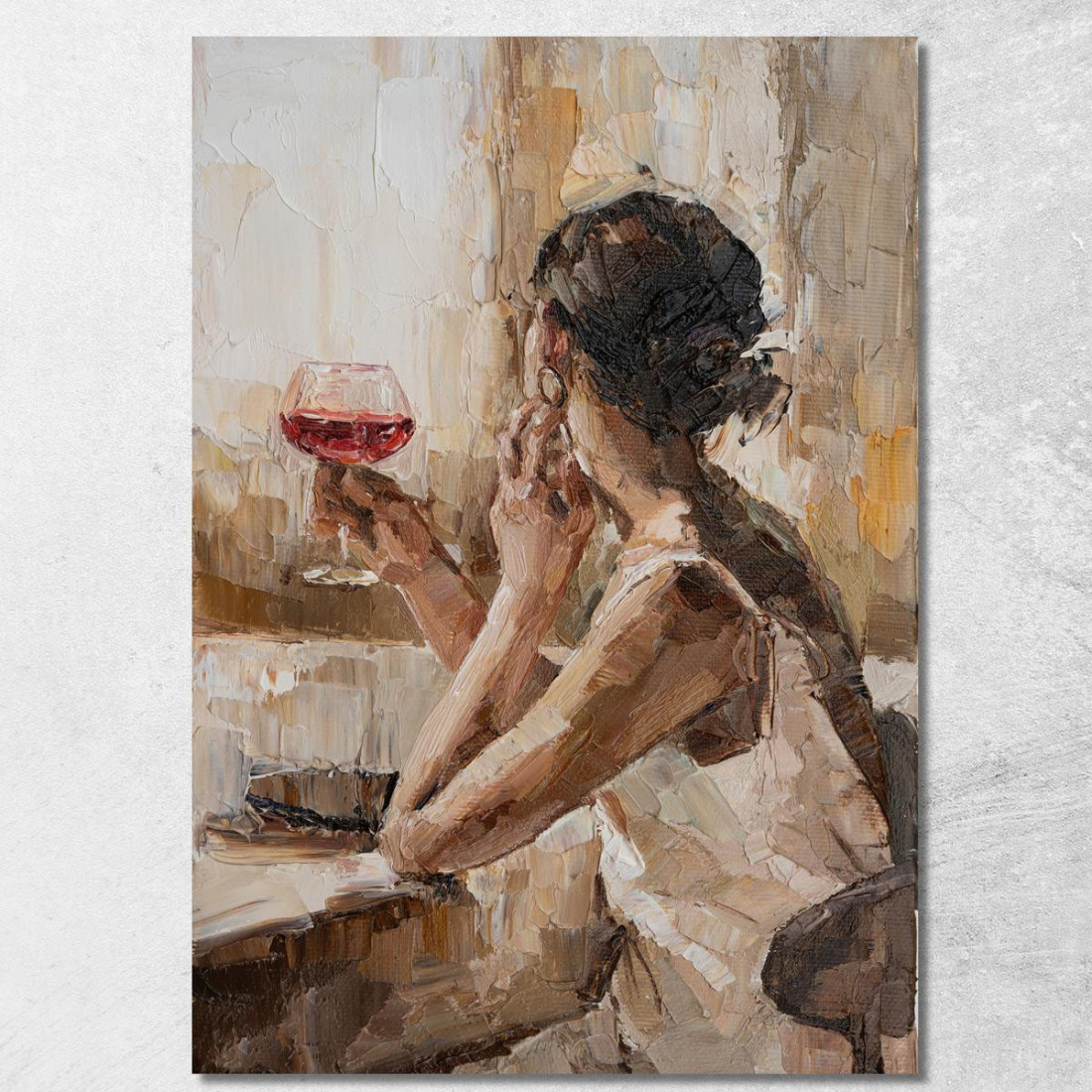 Quadro Donna Con Calice Di Vino Rosso Fashion fsn27 quadro stampato su tela Quadro Donna Con Calice Di Vino Rosso Fashion fsn27 quadro stampato su tela