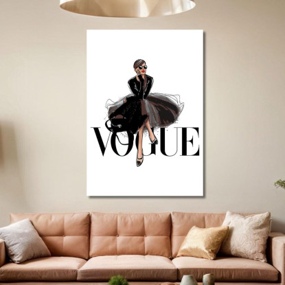 Quadro Fashion Illustrazione Donna Vogue Fashion fsn47 quadro stampato su tela