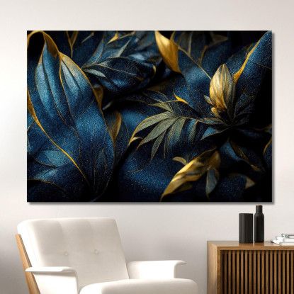 Quadro Acquerello Floreale Con Elementi Botanici Lussuosi Quadro Moderno Fiori Astratti flp2 quadro stampato su tela