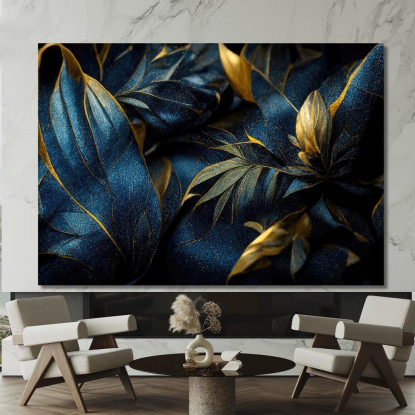 Quadro Acquerello Floreale Con Elementi Botanici Lussuosi Quadro Moderno Fiori Astratti flp2 quadro stampato su tela