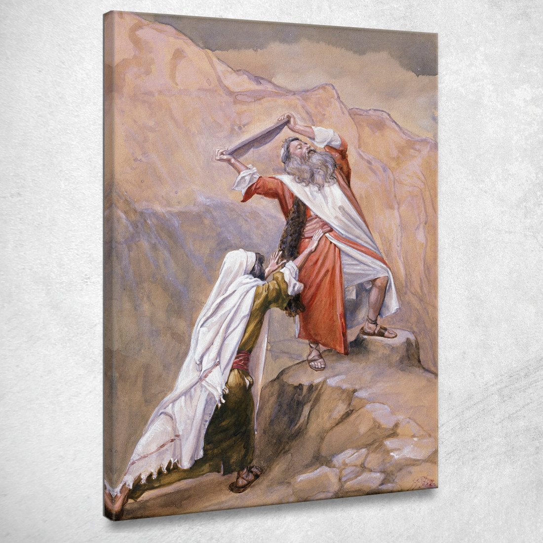 Mosè Distrugge Le Tavole Dei Dieci Comandamenti James Tissot jts65 quadro stampato su tela Mosè Distrugge Le Tavole Dei Dieci Comandamenti James Tissot jts65 quadro stampato su tela
