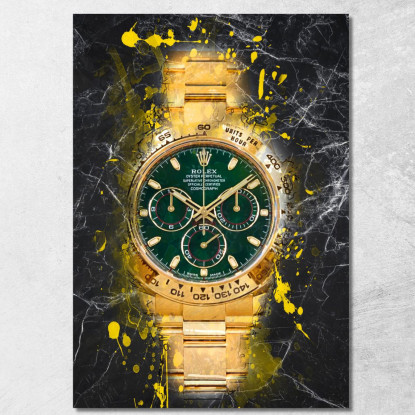 Quadro Moderno Orologio Black Marble Daytona Dream rlx7 quadro stampato su tela