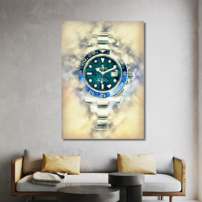 Quadro Moderno Orologio Obfuscated Dream rlx9 quadro stampato su tela