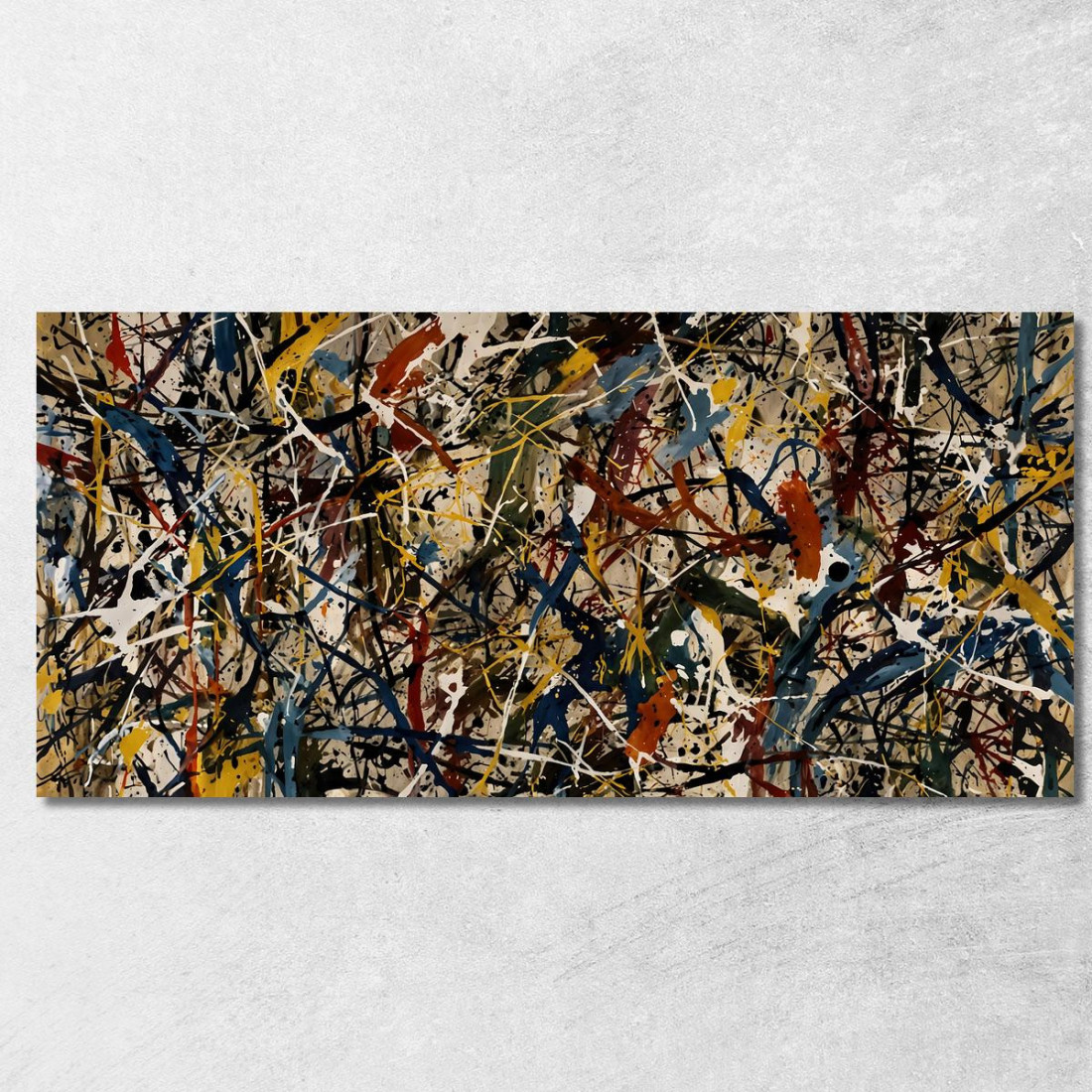 Convergenza Opera Ispirata Jackson Pollock ijsp6 quadro stampato su tela Convergenza Opera Ispirata Jackson Pollock ijsp6 quadro stampato su tela