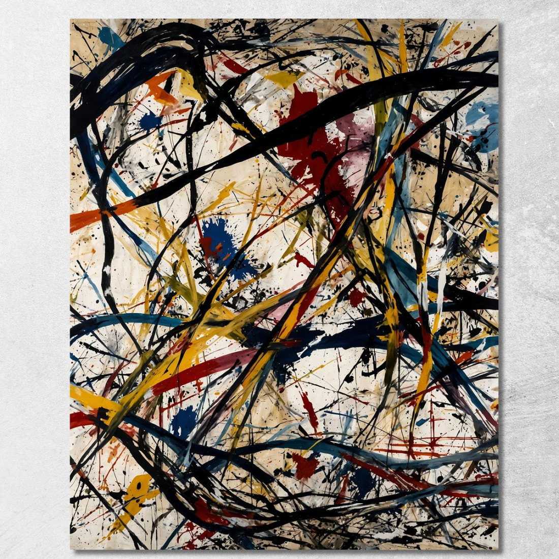 Dinamica Astratta Stile Jackson Pollock ijsp7 quadro stampato su tela Dinamica Astratta Stile Jackson Pollock ijsp7 quadro stampato su tela