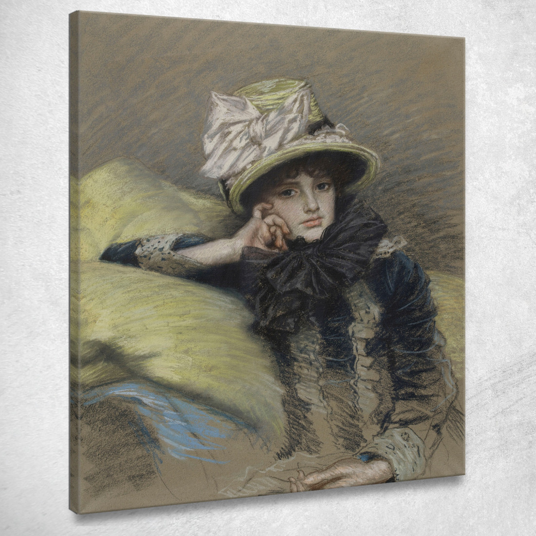 Ritratto Di Giovane Donna James Tissot jts73 quadro stampato su tela Ritratto Di Giovane Donna James Tissot jts73 quadro stampato su tela