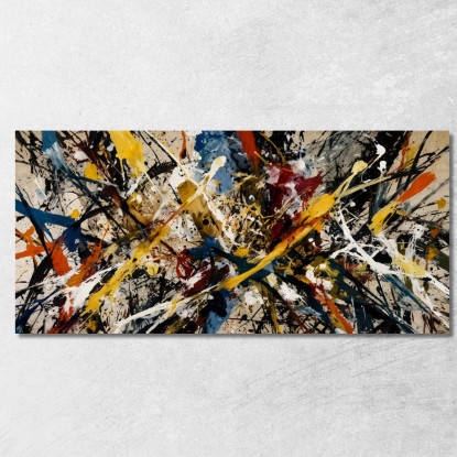 Reinterpretazione Di Numero 14 Jackson Pollock ijsp24 quadro stampato su tela