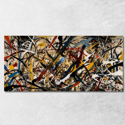 Vortice Di Colori Stile Jackson Pollock ijsp27 quadro stampato su tela