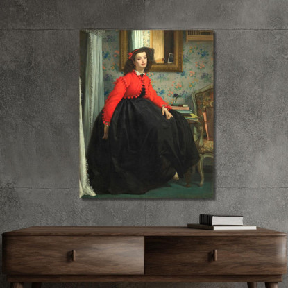Ritratto Della Signorina L. L. James Tissot jts77 quadro stampato su tela
