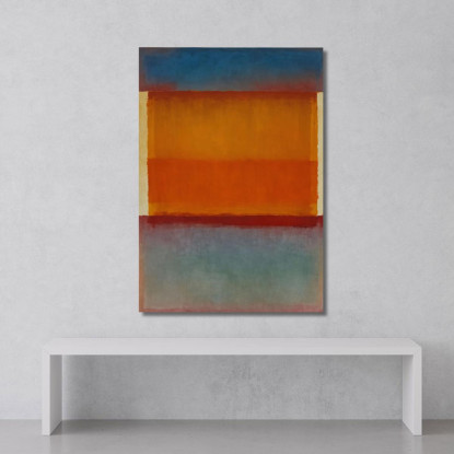 Blu Arancione E Grigio Reinterpretazione Mark Rothko irhk2 quadro stampato su tela