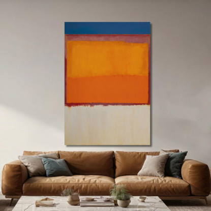 Blu Arancione E Bianco Ispirato A Mark Rothko irhk3 quadro stampato su tela
