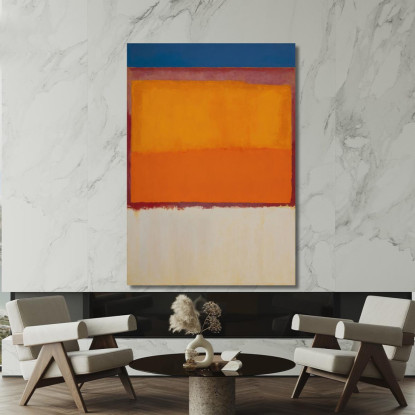 Blu Arancione E Bianco Ispirato A Mark Rothko irhk3 quadro stampato su tela