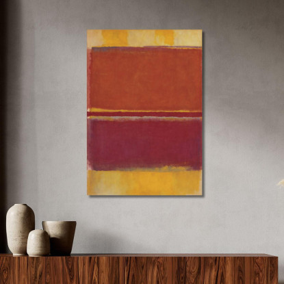 Rosso Borgogna E Giallo Ispirato A Mark Rothko irhk15 quadro stampato su tela