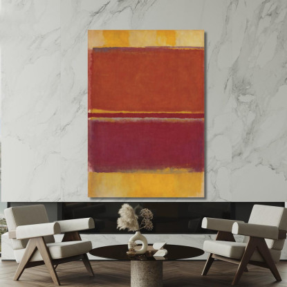Rosso Borgogna E Giallo Ispirato A Mark Rothko irhk15 quadro stampato su tela