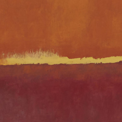 Ruggine E Marrone Con Bordi Gialli Stile Mark Rothko irhk16 quadro stampato su tela