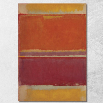 Tramonto Su Ocra Stile Mark Rothko irhk19 quadro stampato su tela