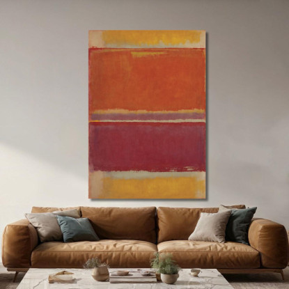 Tramonto Su Ocra Stile Mark Rothko irhk19 quadro stampato su tela