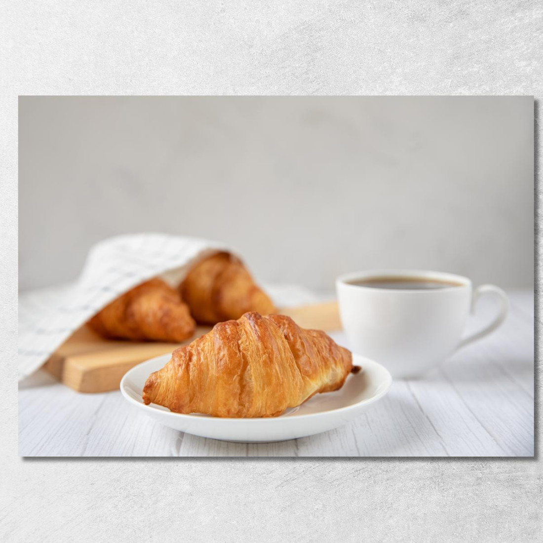 Quadro Moderno Colazione Francese Con Croissant E Caffè foo34 quadro stampato su tela Quadro Moderno Colazione Francese Con Croissant E Caffè foo34 quadro stampato su tela