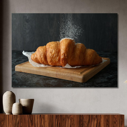 Quadro Moderno Croissant Fragrante Con Zucchero A Velo foo43 quadro stampato su tela