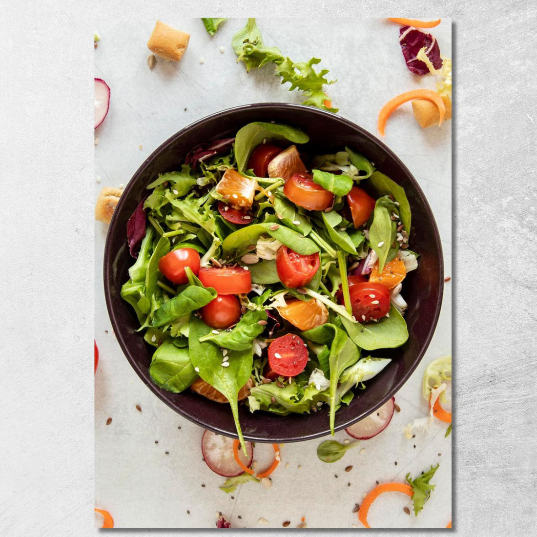 Quadro Moderno Insalata Con Verdure Fresche E Agrumi foo68 quadro stampato su tela Quadro Moderno Insalata Con Verdure Fresche E Agrumi foo68 quadro stampato su tela
