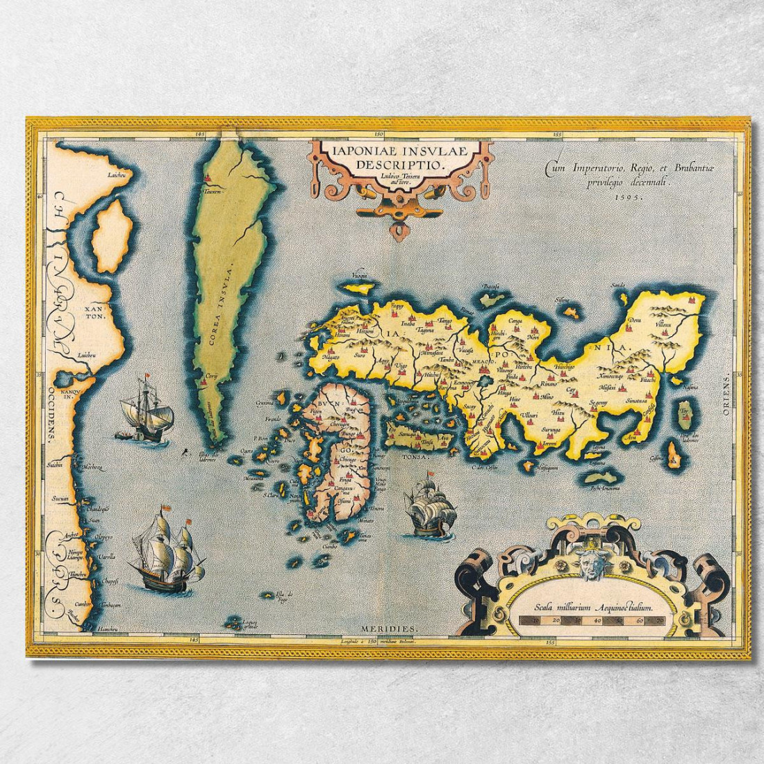 Quadro Mappa Antica Del Giappone Con Design Storico E Dettagli Cartografici map1 quadro stampato su tela Quadro Mappa Antica Del Giappone Con Design Storico E Dettagli Cartografici map1 quadro stampato su tela