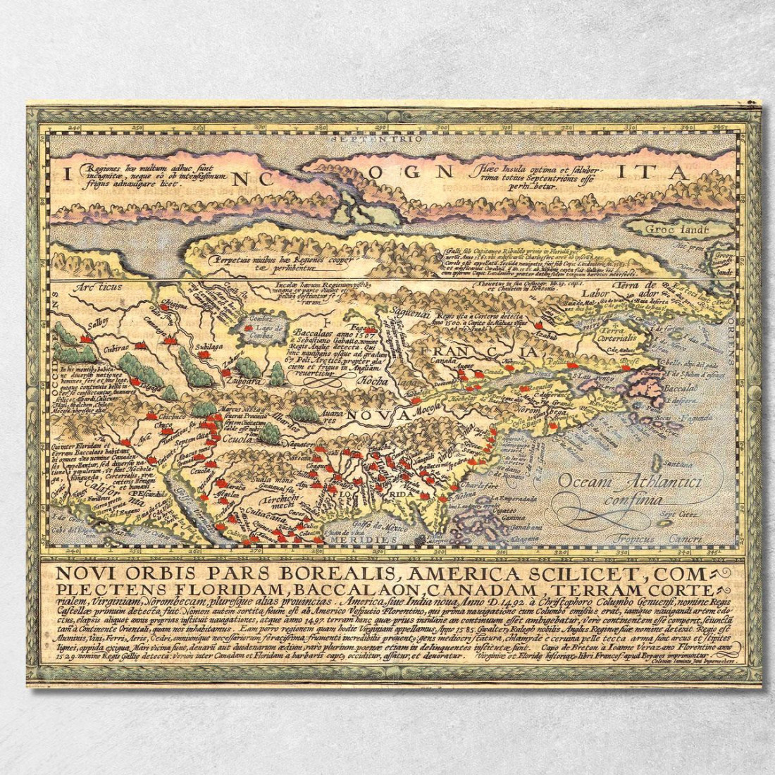 Quadro Mappa Antica Del Nord America Con Dettagli Storici E Design Vintage map3 quadro stampato su tela Quadro Mappa Antica Del Nord America Con Dettagli Storici E Design Vintage map3 quadro stampato su tela