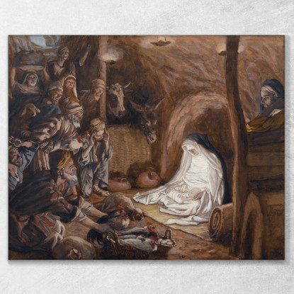 L'Adorazione Dei Pastori James Tissot jts103 quadro stampato su tela