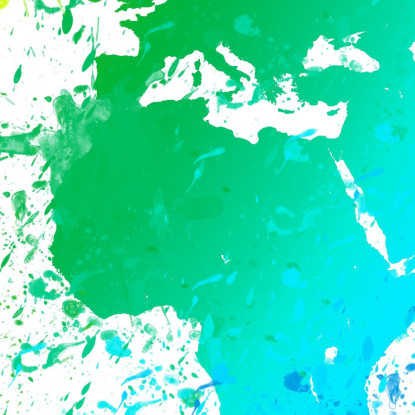 Quadro Mappa Del Mondo Colorata Effetto Acquerello Con Scritte Motivazionali map27 quadro stampato su tela