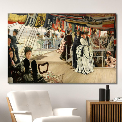 La Palla A Bordo James Tissot jts107 quadro stampato su tela