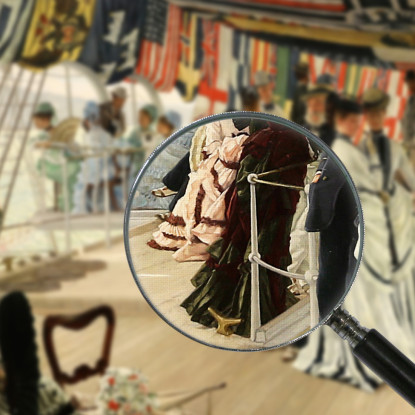 La Palla A Bordo James Tissot jts107 quadro stampato su tela
