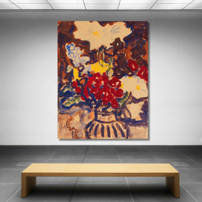 Mazzo Di Fiori Estivi Variopinti Christian Rohlfs cro14 quadro stampato su tela